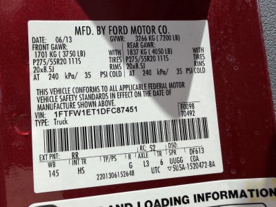 2013 Ford F-150 Lariat