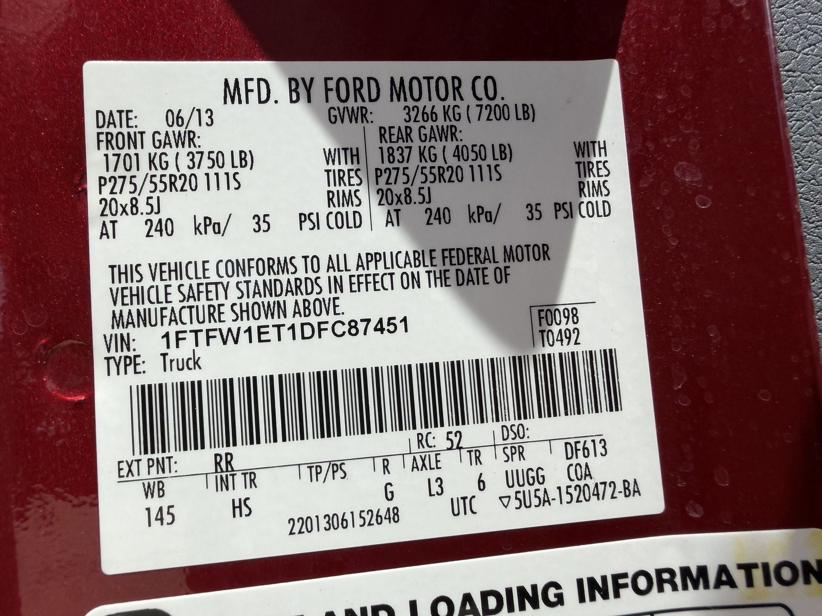 2013 Ford F-150 Lariat