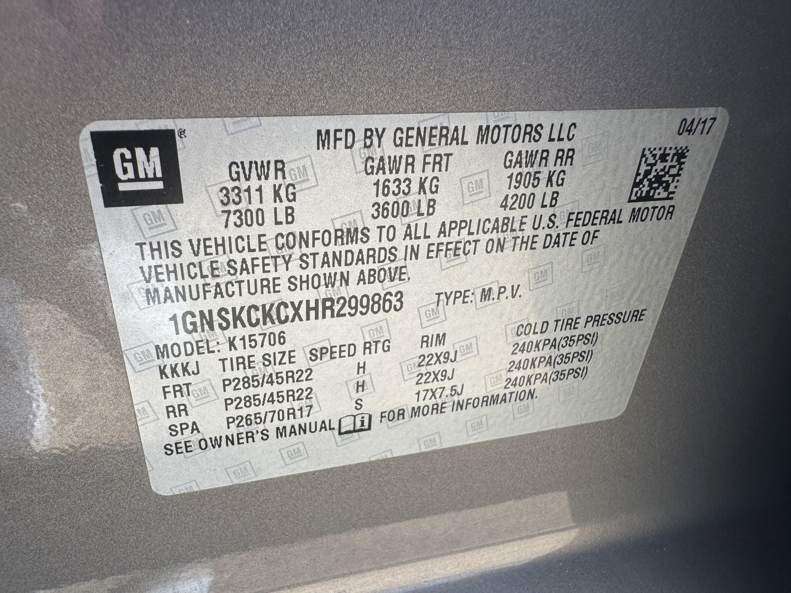 2017 Chevrolet Tahoe Premier