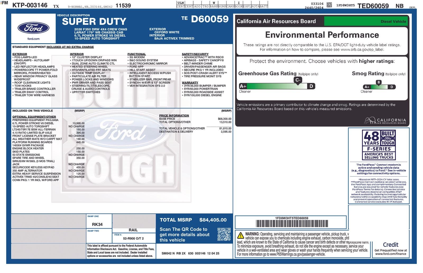 2026 Ford F-350SD Lariat DRW