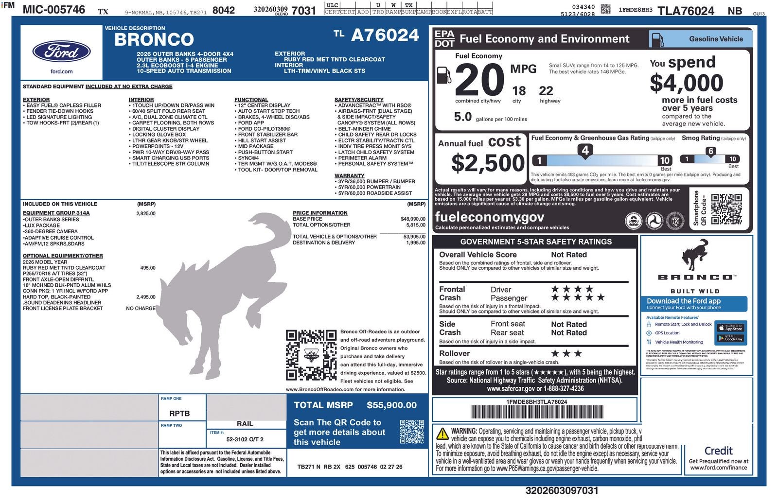 2026 Ford Bronco Outer Banks