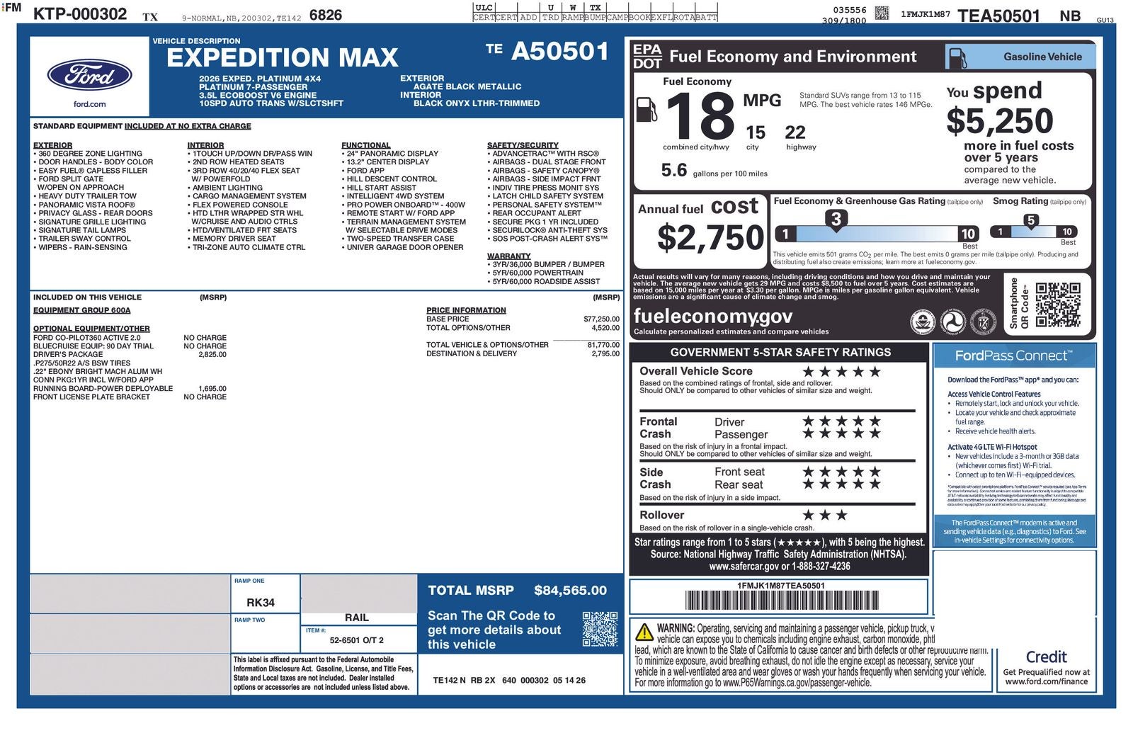 2026 Ford Expedition Max Platinum