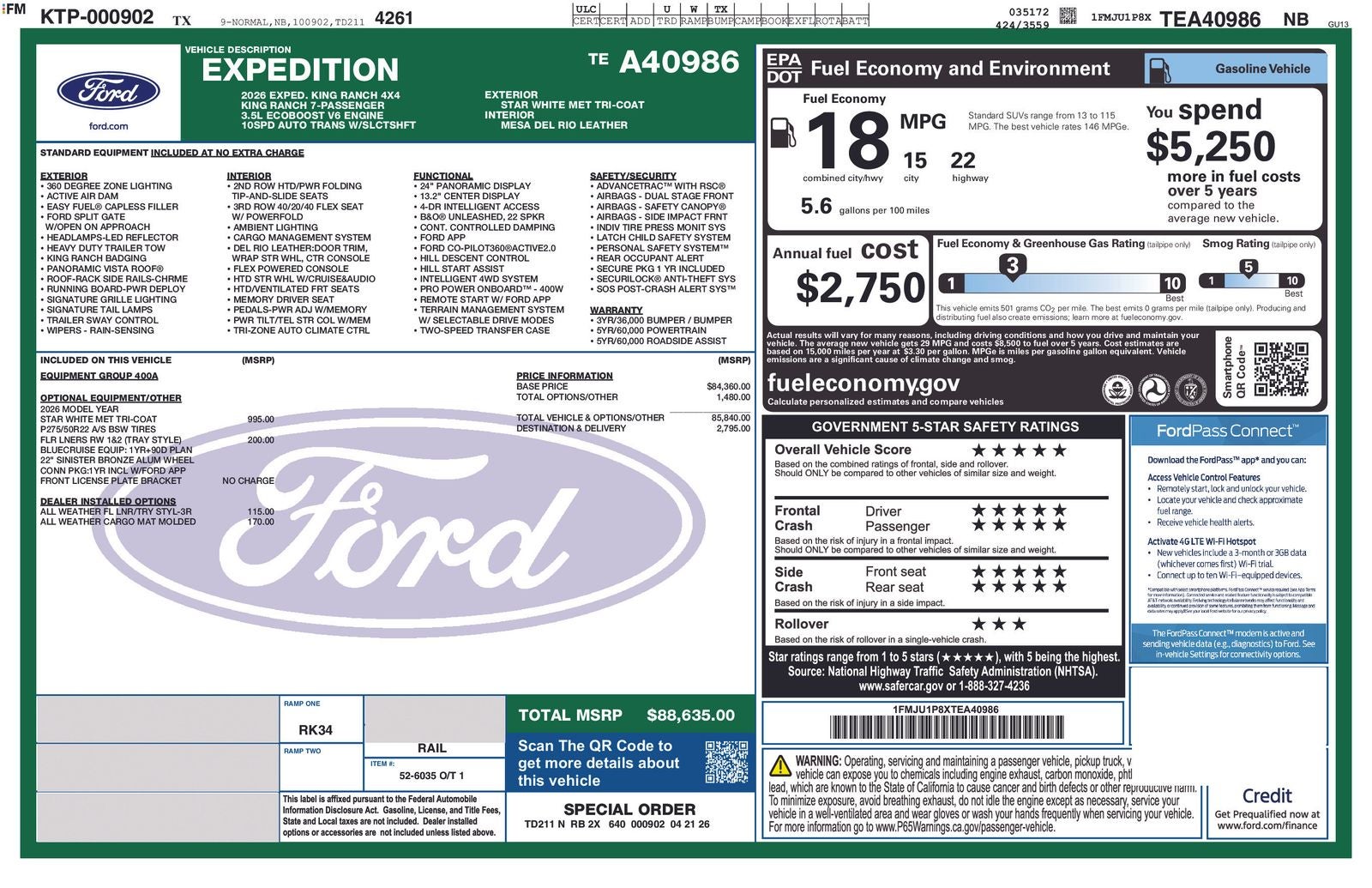 2026 Ford Expedition King Ranch