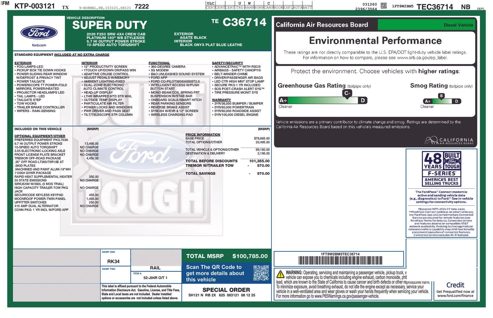 2026 Ford F-250SD Platinum