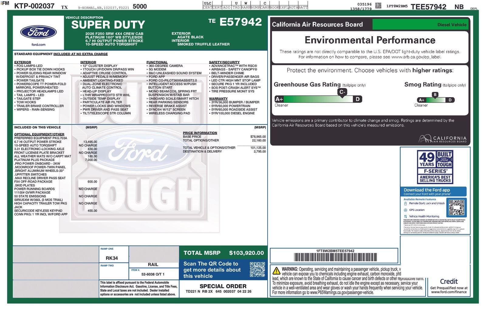 2026 Ford F-250SD Platinum