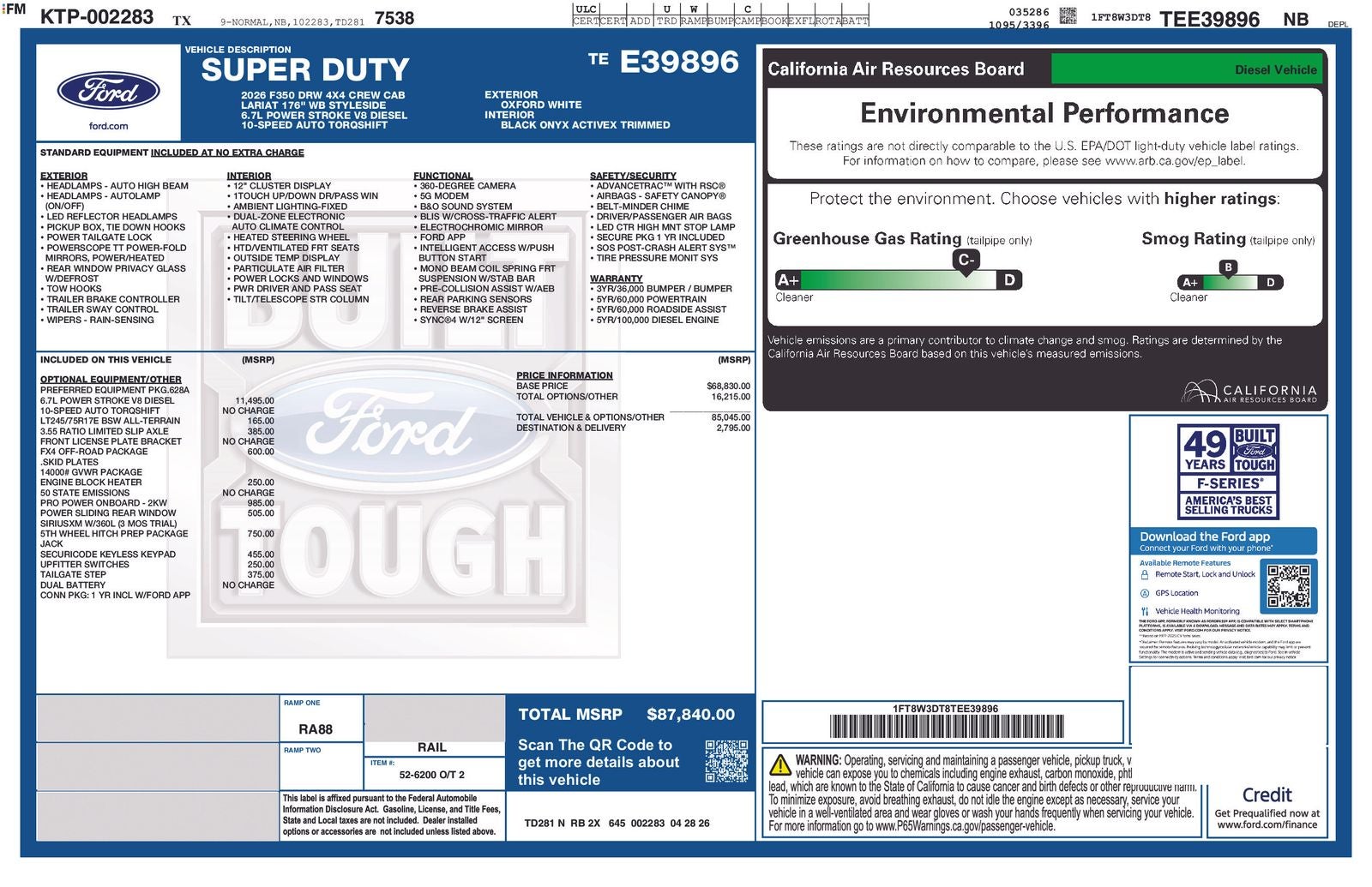 2026 Ford F-350SD Lariat DRW
