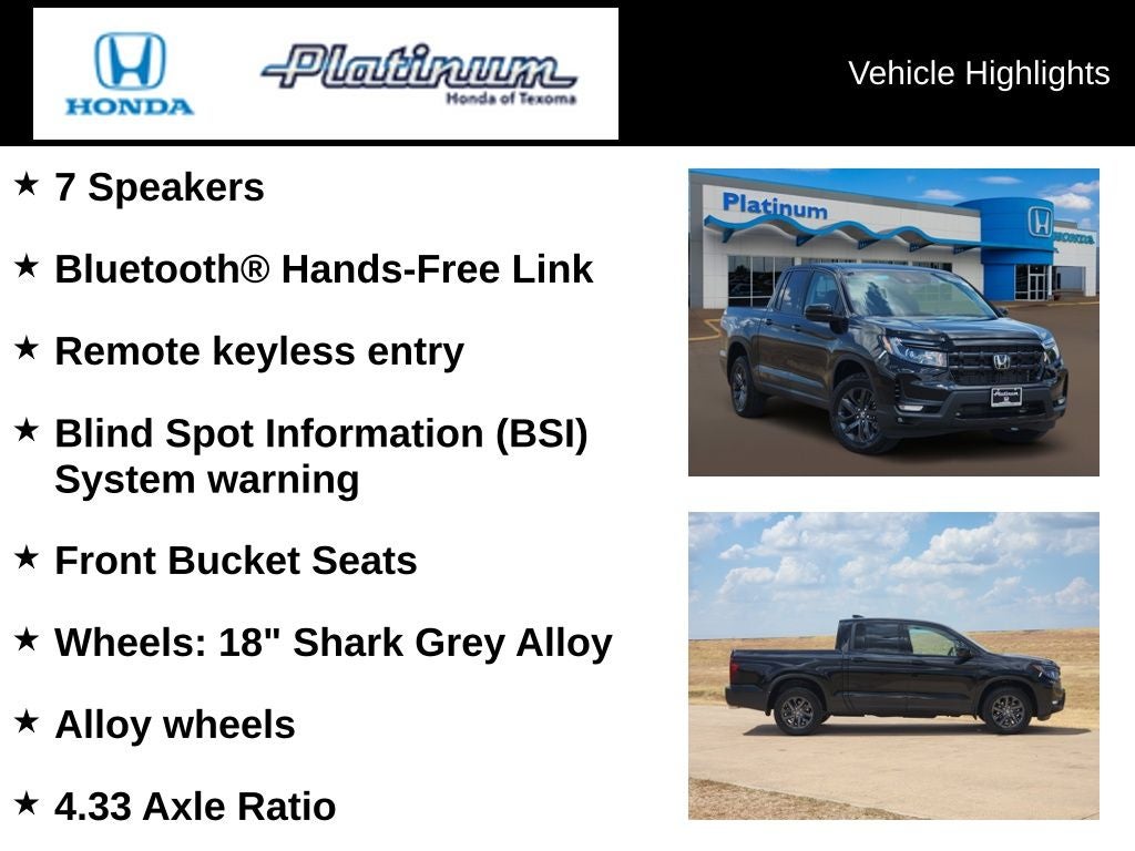 2026 Honda Ridgeline Sport