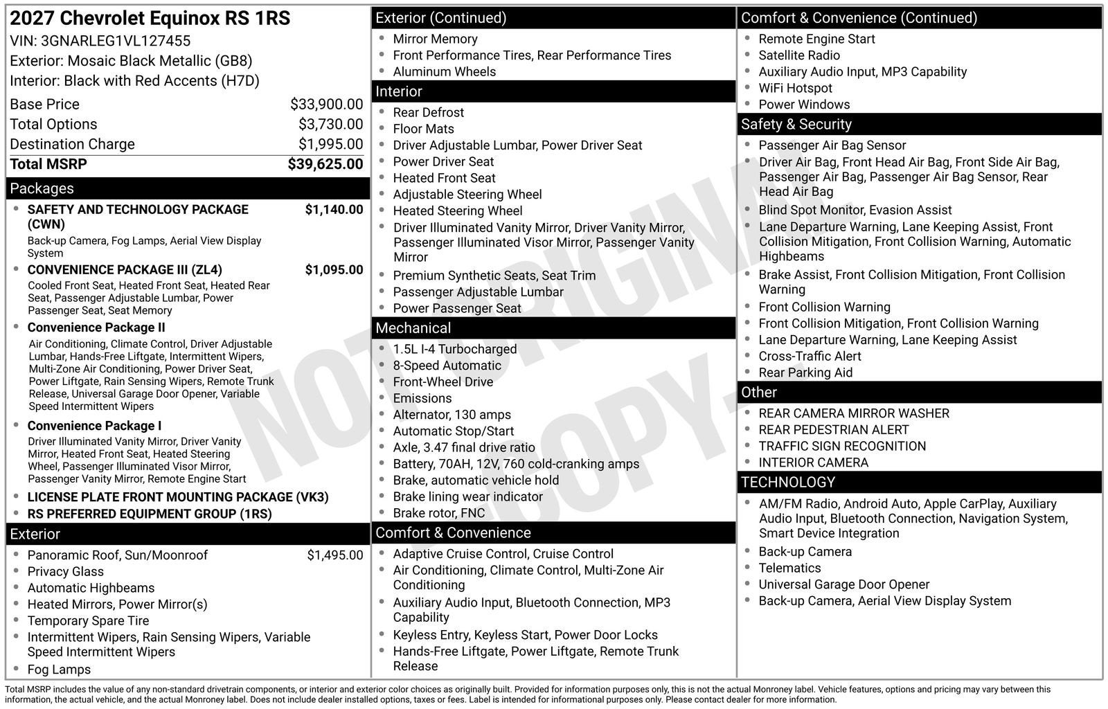 2027 Chevrolet Equinox RS