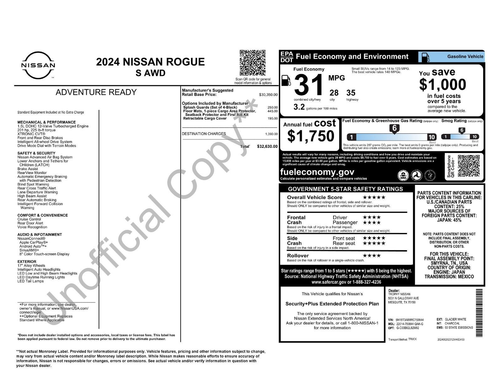 2024 Nissan Rogue S Intelligent AWD