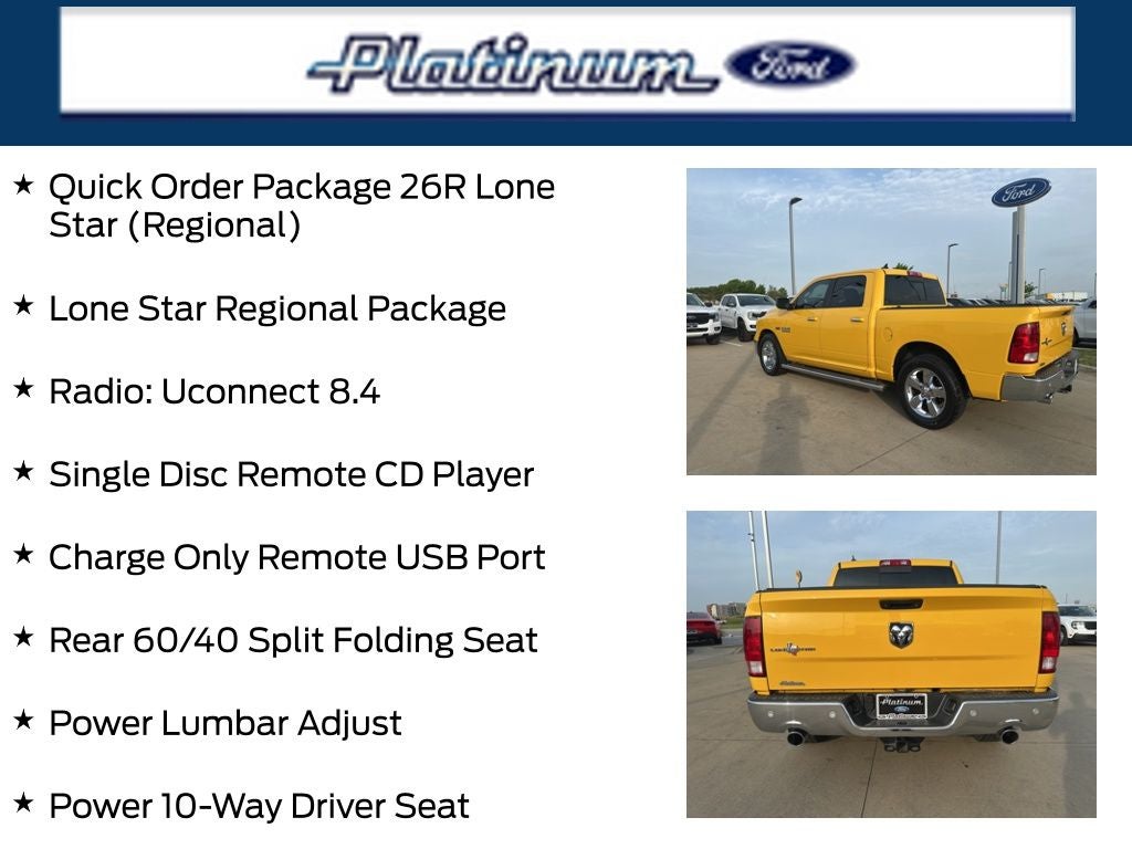 2016 RAM 1500 Lone Star