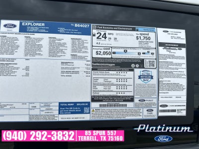 2026 Ford Explorer Platinum