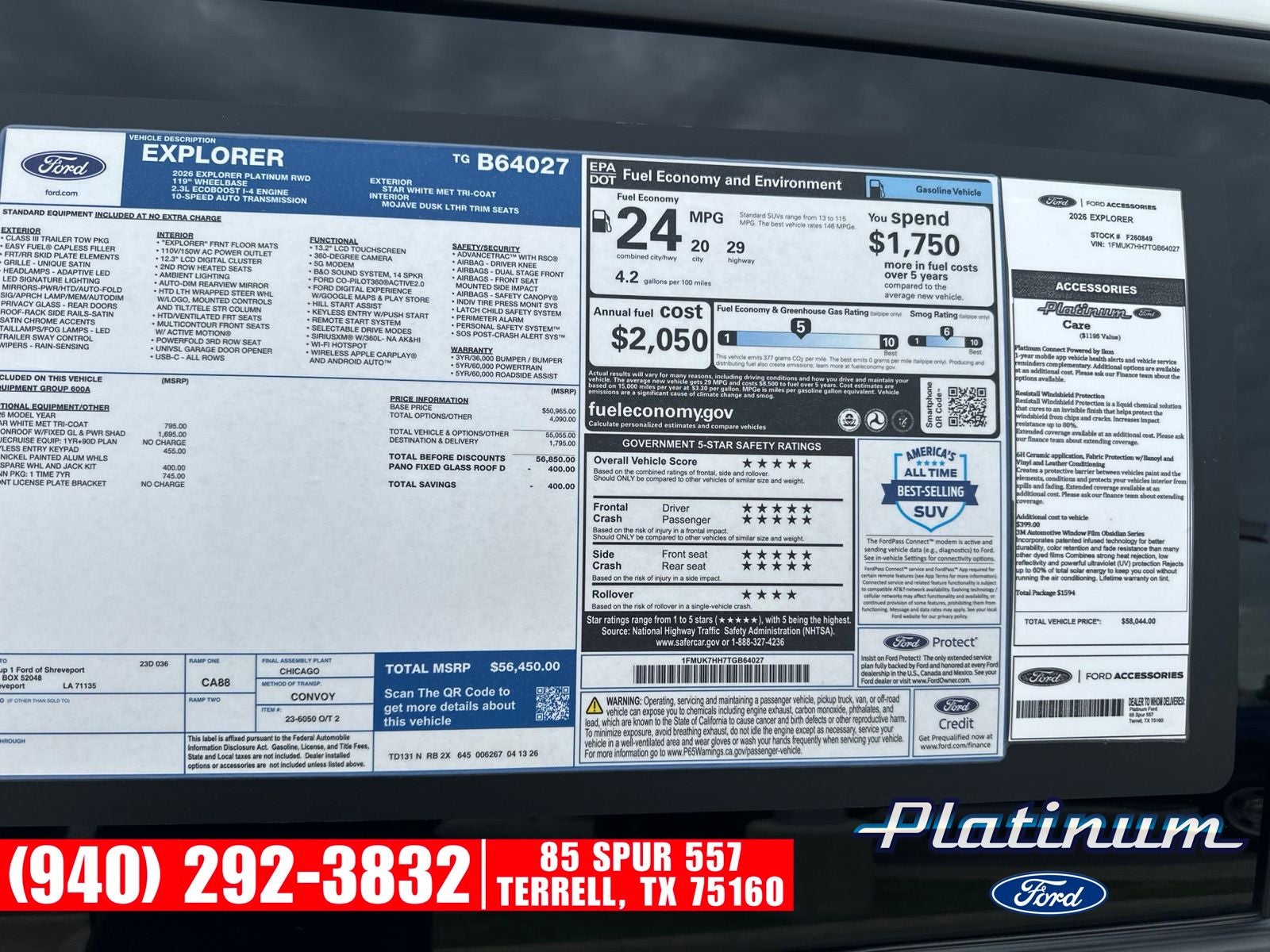 2026 Ford Explorer Platinum