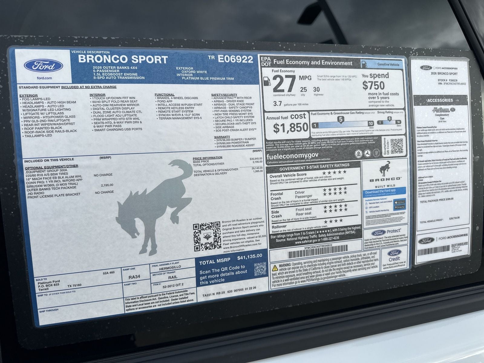 2026 Ford Bronco Sport Outer Banks