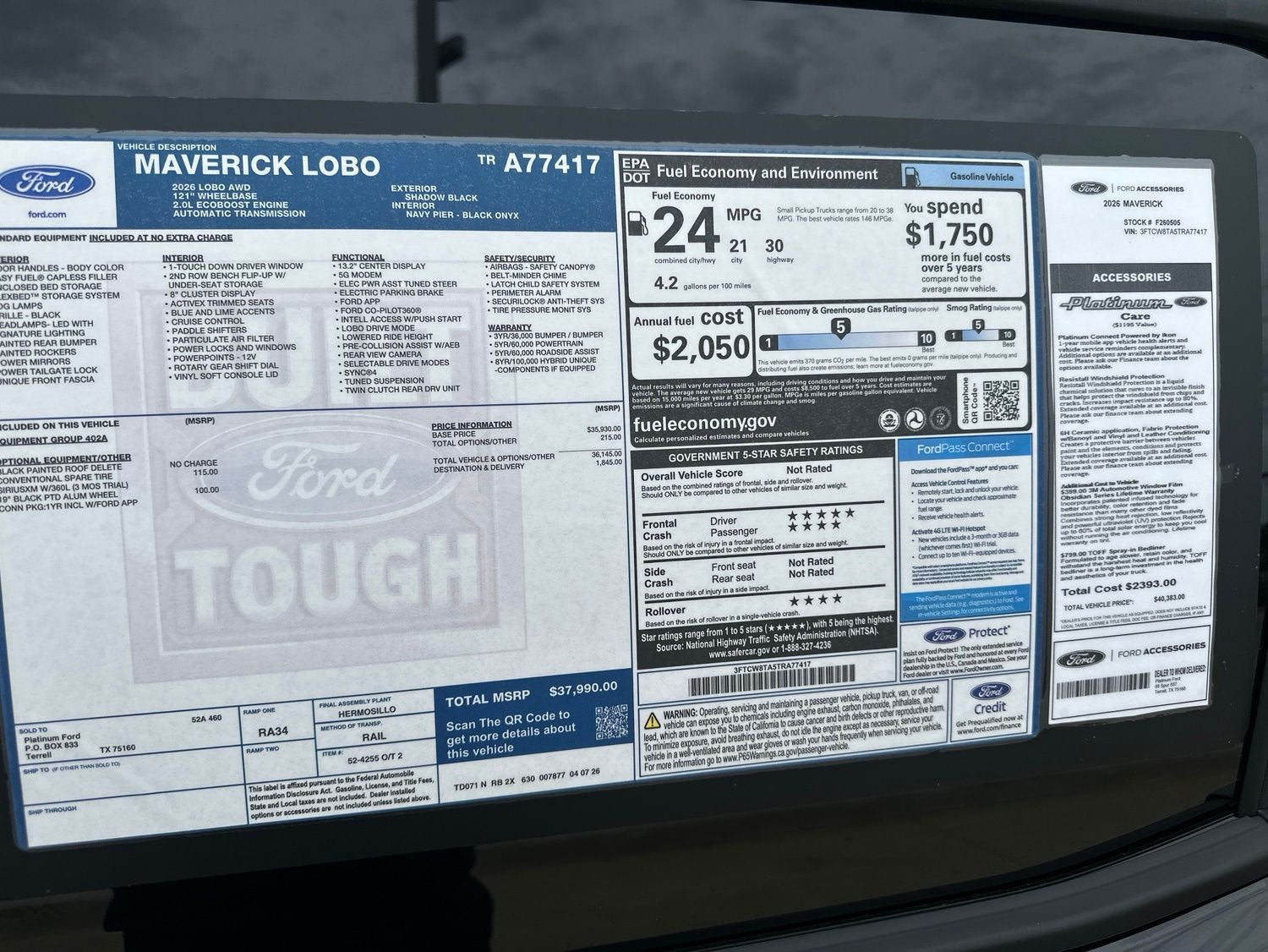2026 Ford Maverick Lobo Standard